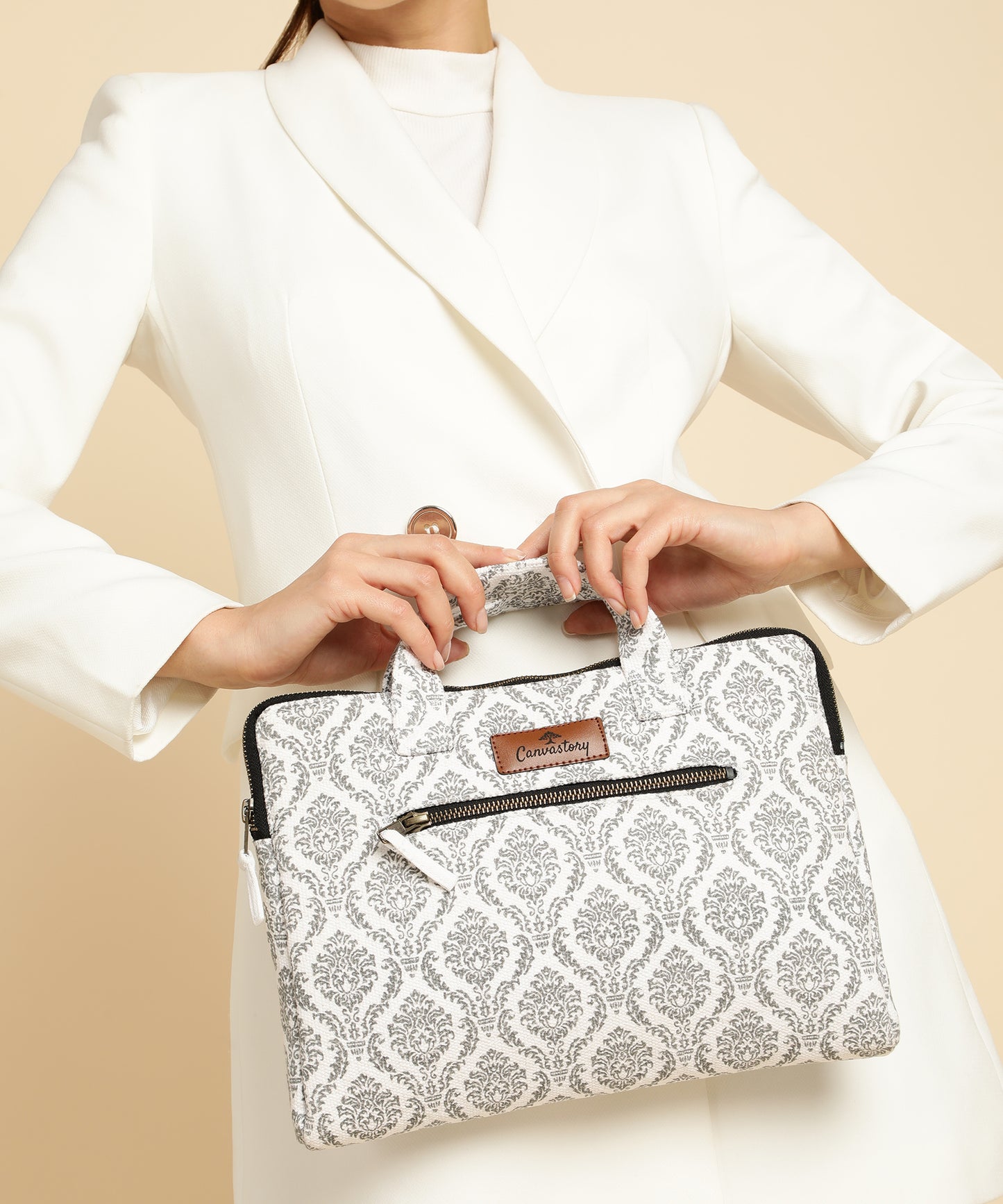 Sustainable Cotton iPad Sleeve with Detachable Handle, Handmade Sustainable Cotton iPad Sleeve with Handle, Eco-friendly Cotton iPad Sleeve with Handle, Cotton iPad Sleeve with Handle and Padded Interior, Recycled Cotton iPad Sleeve with Handle