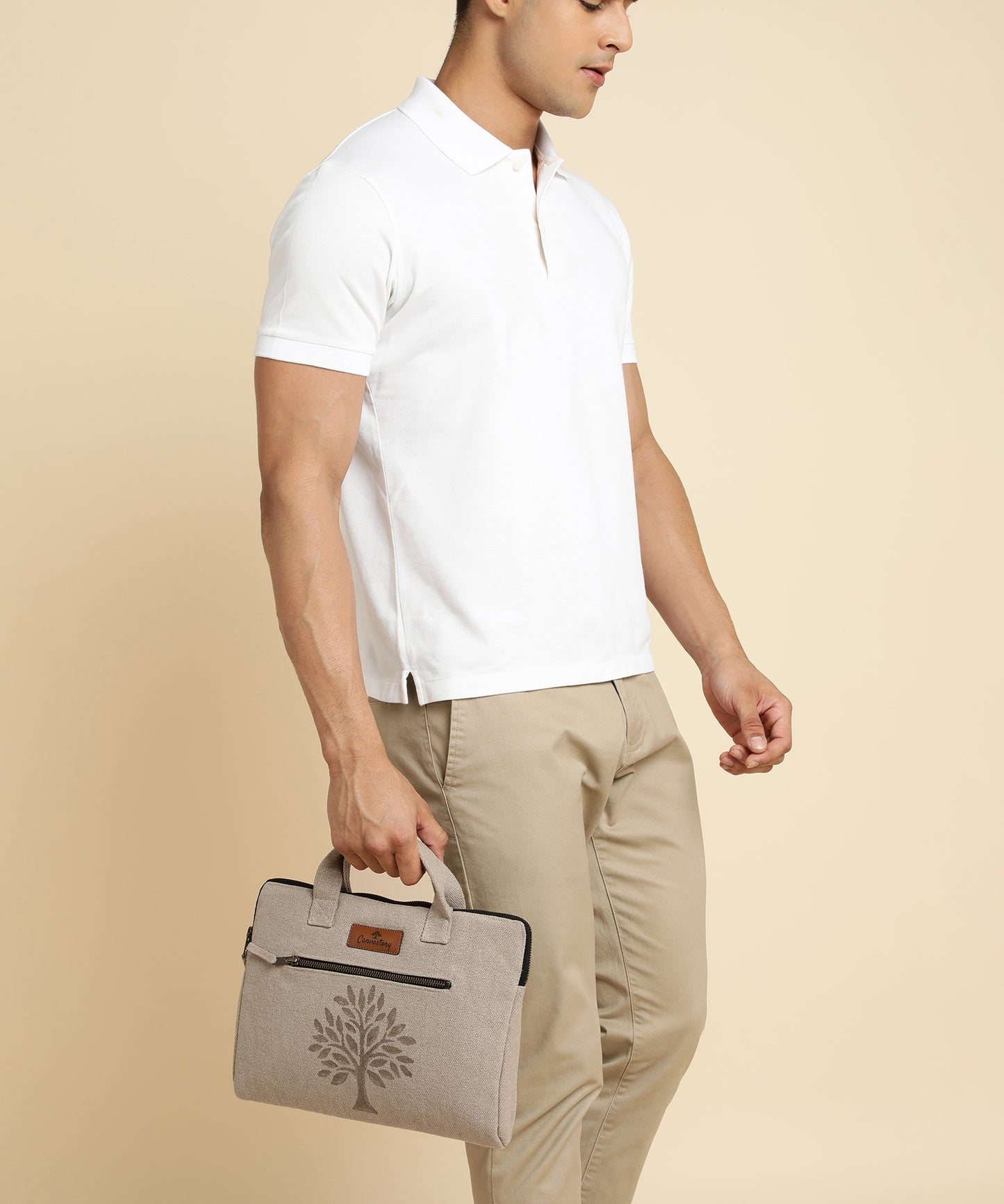 Sustainable Cotton iPad Sleeve with Detachable Handle, Handmade Sustainable Cotton iPad Sleeve with Handle, Eco-friendly Cotton iPad Sleeve with Handle, Cotton iPad Sleeve with Handle and Padded Interior, Recycled Cotton iPad Sleeve with Handle