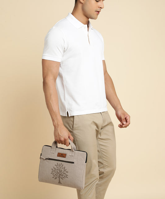 Sustainable Cotton iPad Sleeve with Detachable Handle, Handmade Sustainable Cotton iPad Sleeve with Handle, Eco-friendly Cotton iPad Sleeve with Handle, Cotton iPad Sleeve with Handle and Padded Interior, Recycled Cotton iPad Sleeve with Handle