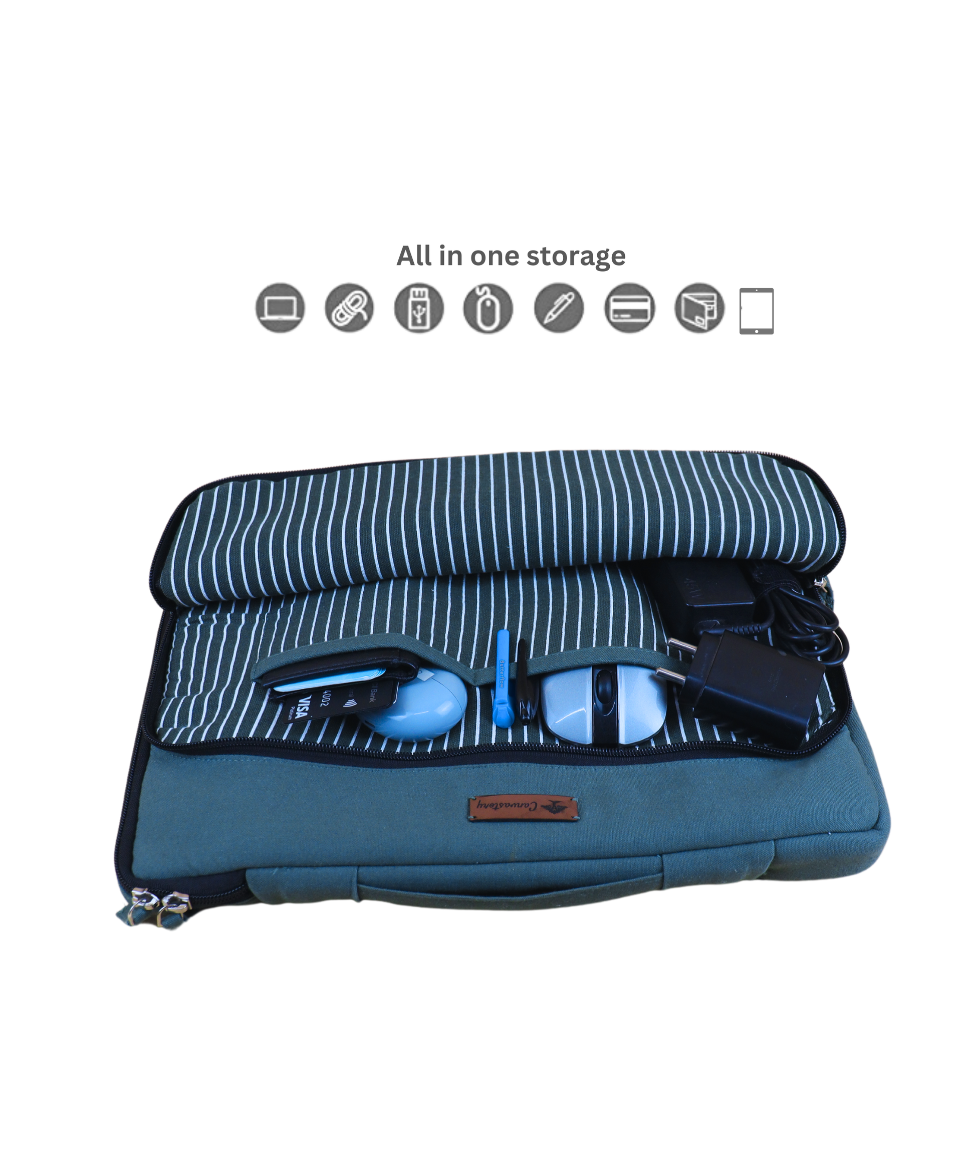 Functional laptop sleeve 14 inch, Laptop sleeve with pockets 14 inch, 14-inch laptop sleeve, Laptop sleeve with handle, Unisex laptop sleeve 14 inch, Slim laptop bag, Portable laptop sleeve, Handmade Laptop Sleeve for 14-inch, Sustainable Laptop Sleeve