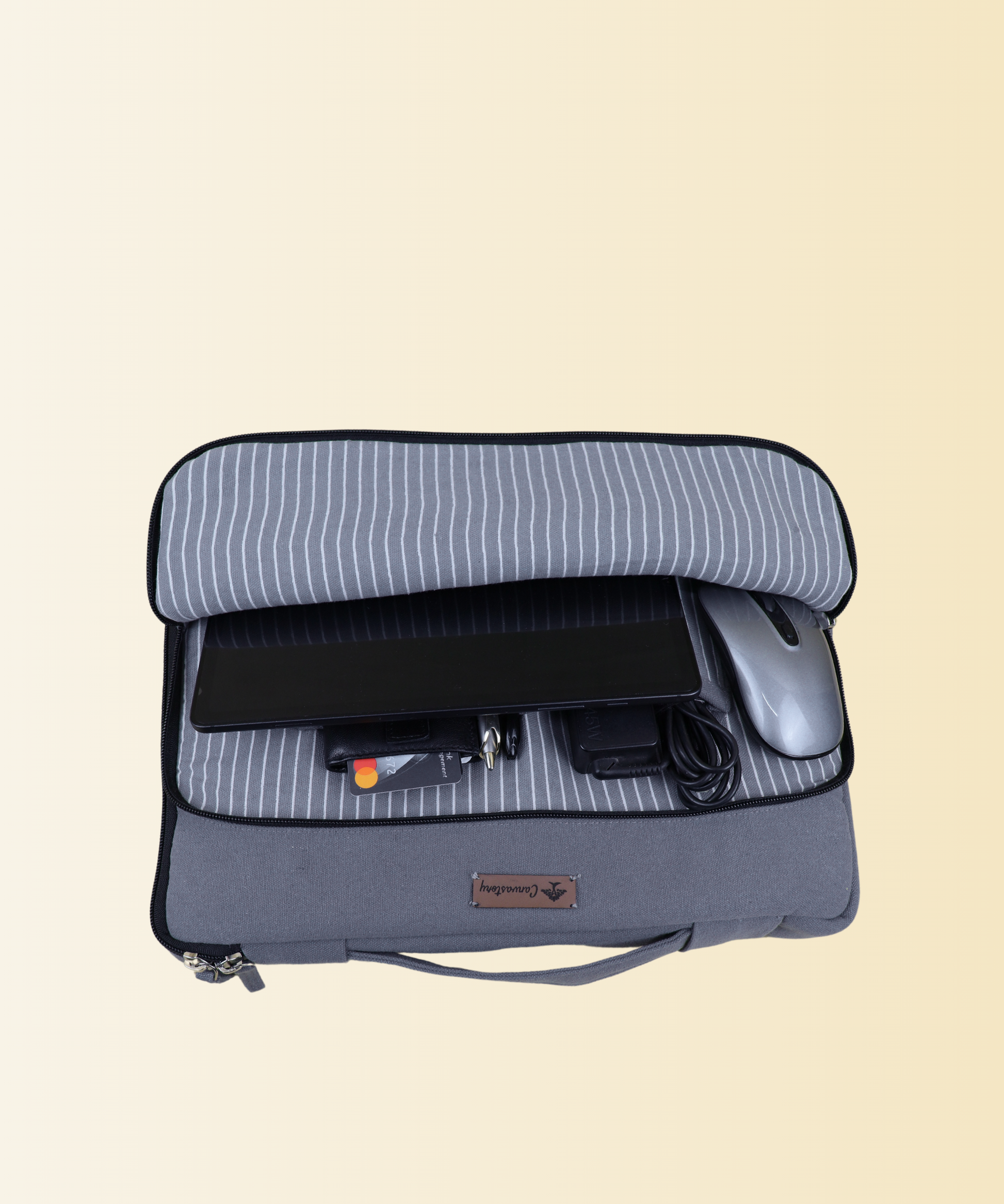 Functional laptop sleeve 14 inch, Laptop sleeve with pockets 14 inch, 14-inch laptop sleeve, Laptop sleeve with handle, Unisex laptop sleeve 14 inch, Slim laptop bag, Portable laptop sleeve, Handmade Laptop Sleeve for 14-inch, Sustainable Laptop Sleeve