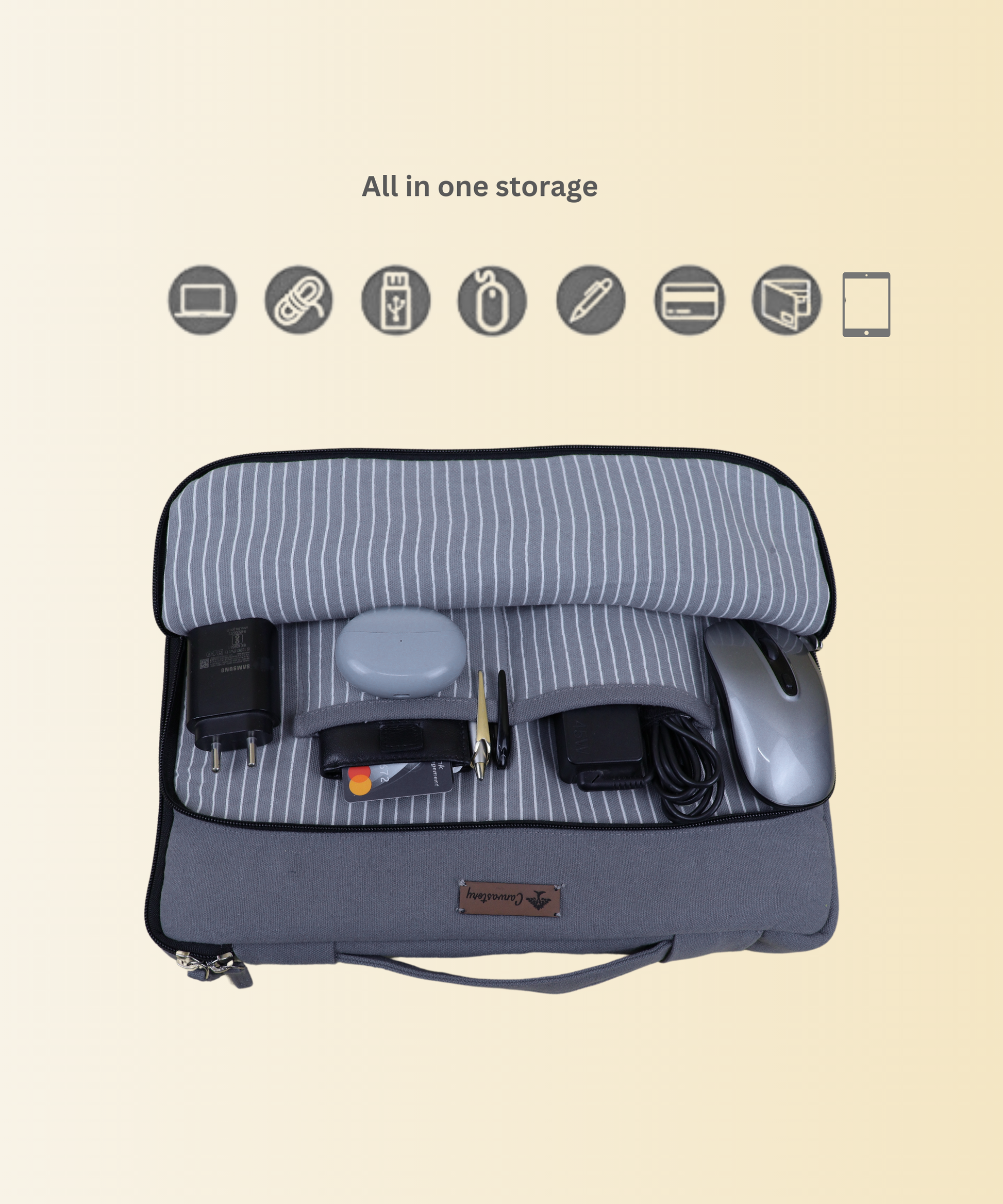 Functional laptop sleeve 14 inch, Laptop sleeve with pockets 14 inch, 14-inch laptop sleeve, Laptop sleeve with handle, Unisex laptop sleeve 14 inch, Slim laptop bag, Portable laptop sleeve, Handmade Laptop Sleeve for 14-inch, Sustainable Laptop Sleeve