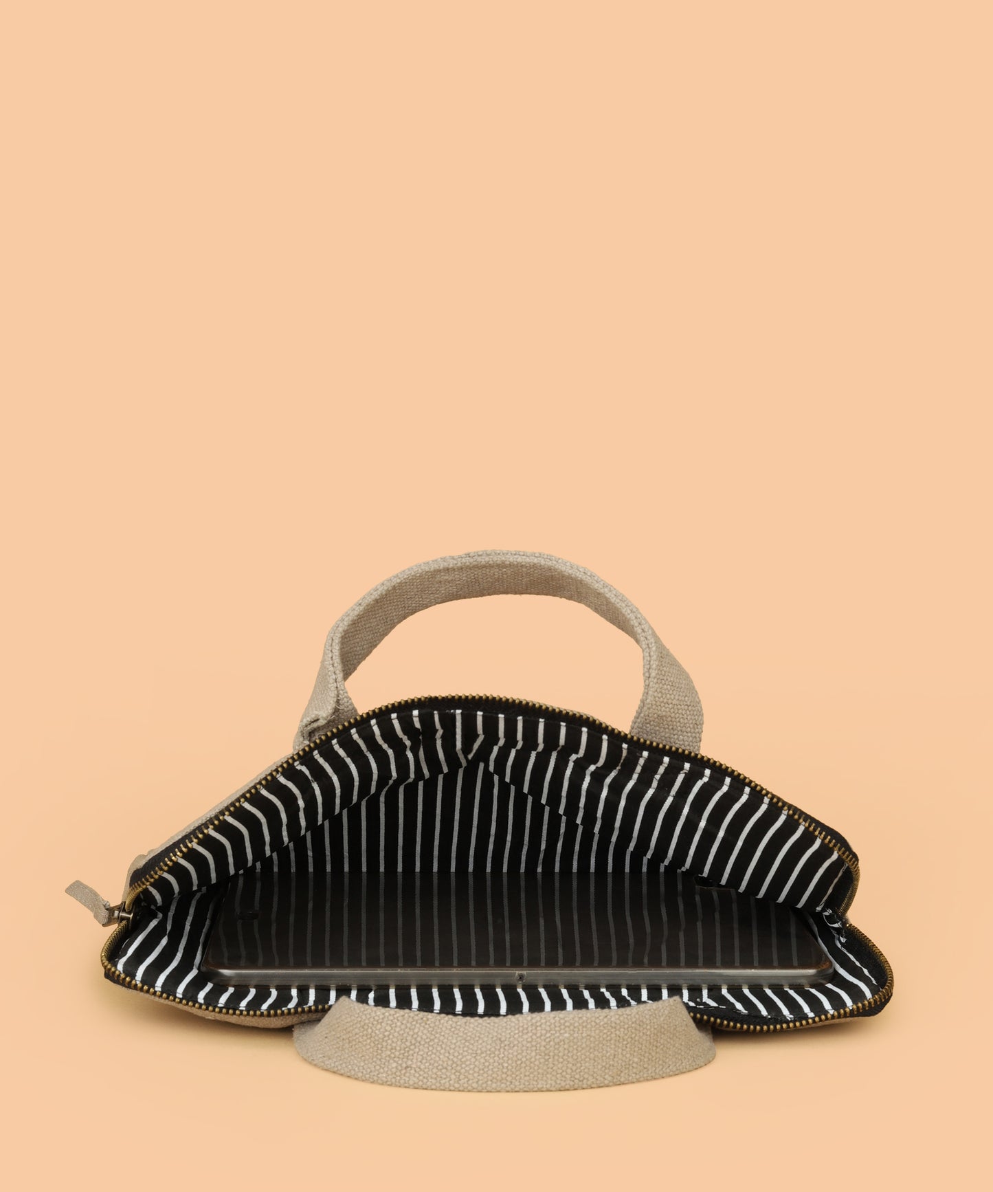 Sustainable Cotton iPad Sleeve with Detachable Handle, Handmade Sustainable Cotton iPad Sleeve with Handle, Eco-friendly Cotton iPad Sleeve with Handle, Cotton iPad Sleeve with Handle and Padded Interior, Recycled Cotton iPad Sleeve with Handle