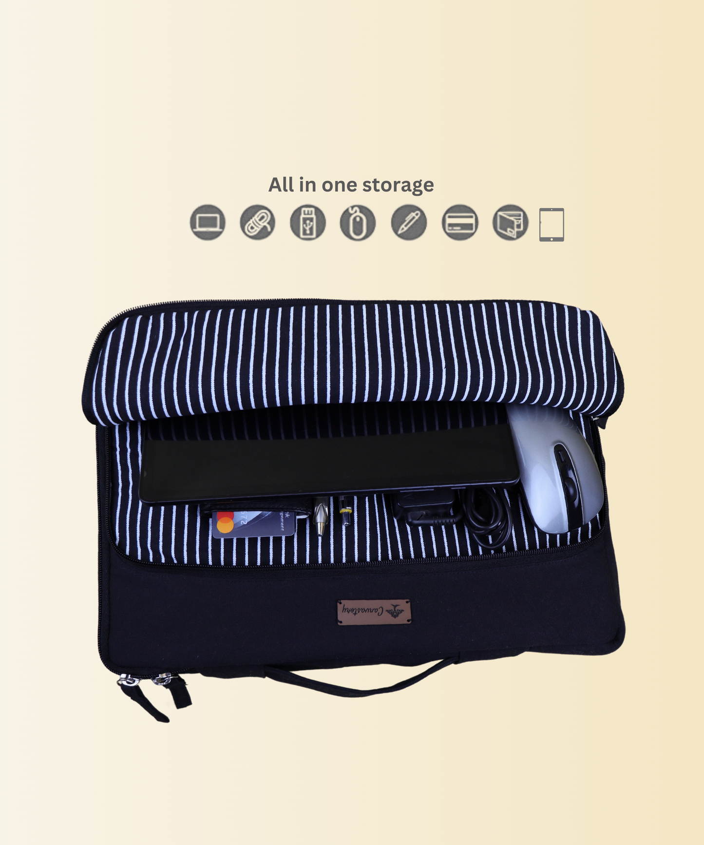 Functional laptop sleeve 14 inch, Laptop sleeve with pockets 14 inch, 14-inch laptop sleeve, Laptop sleeve with handle, Unisex laptop sleeve 14 inch, Slim laptop bag, Portable laptop sleeve, Handmade Laptop Sleeve for 14-inch, Sustainable Laptop Sleeve