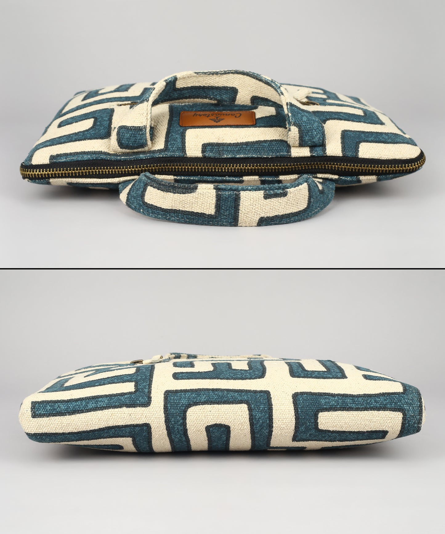 Sustainable Cotton iPad Sleeve with Detachable Handle, Handmade Sustainable Cotton iPad Sleeve with Handle, Eco-friendly Cotton iPad Sleeve with Handle, Cotton iPad Sleeve with Handle and Padded Interior, Recycled Cotton iPad Sleeve with Handle