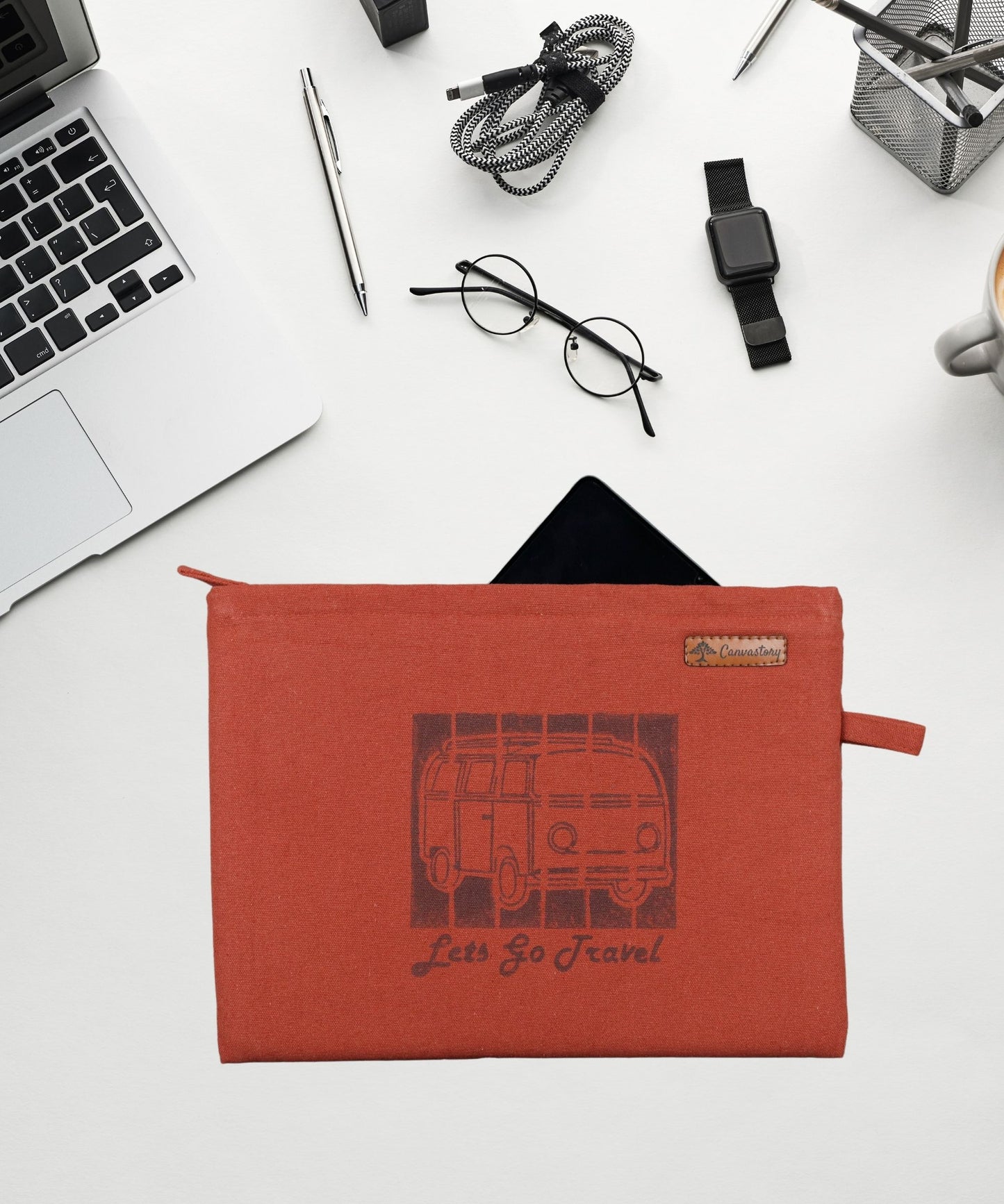 Sustainable-cotton-Eco-friendly-iPad-sleeve, Eco-friendly-tablet-case, Sustainable-cotton-iPad-sleeves, Lightweight-protection-Durable cotton case