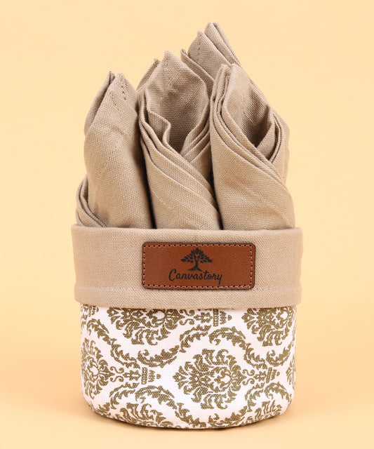 Cotton napkin baskets, Napkin holders, Table décor, Dining table essentials, Napkin baskets, Sustainable homeware, Kitchen organizer, Eco-friendly storage