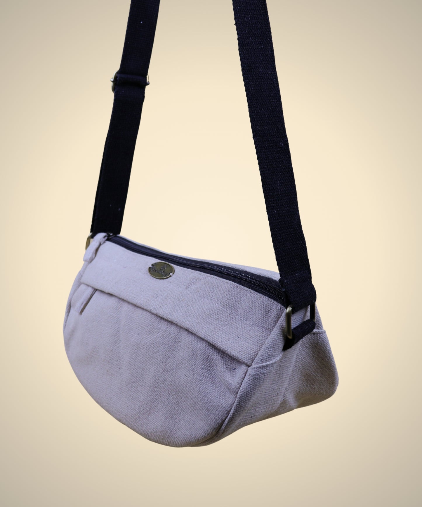 Crossbody Bag, Sling Bags for Men Women with Half Moon Shape, Side Bags for Women Stylish with Adjustable Cotton Strap, Crossbody sling bag for travel, Lightweight unisex sling bag