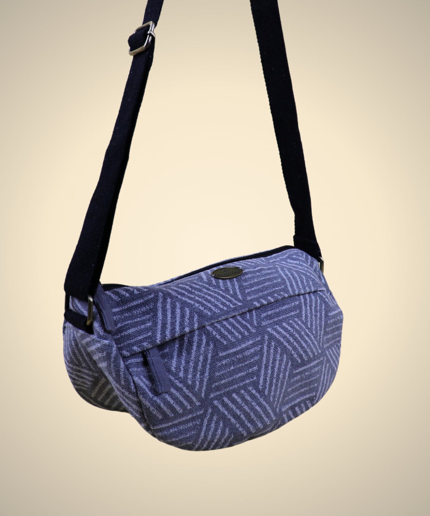 Crossbody Bag, Sling Bags for Men Women with Half Moon Shape, Side Bags for Women Stylish with Adjustable Cotton Strap, Crossbody sling bag for travel, Lightweight unisex sling bag