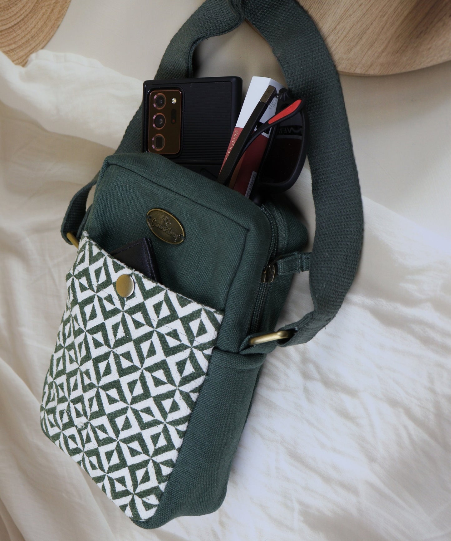 Canvastory Crossbody Mobile Phone Sling Bag for Women & Men| Utility Small Sling Bag for Women & girls| Phone Bag with Adjustable Strap | Mobile Pouch, Sling Bag for Women | Phone carrying sling