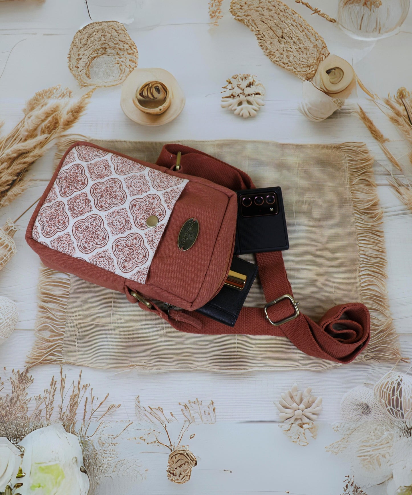 Canvastory Crossbody Mobile Phone Sling Bag for Women & Men| Utility Small Sling Bag for Women & girls| Phone Bag with Adjustable Strap | Mobile Pouch, Sling Bag for Women | Phone carrying sling