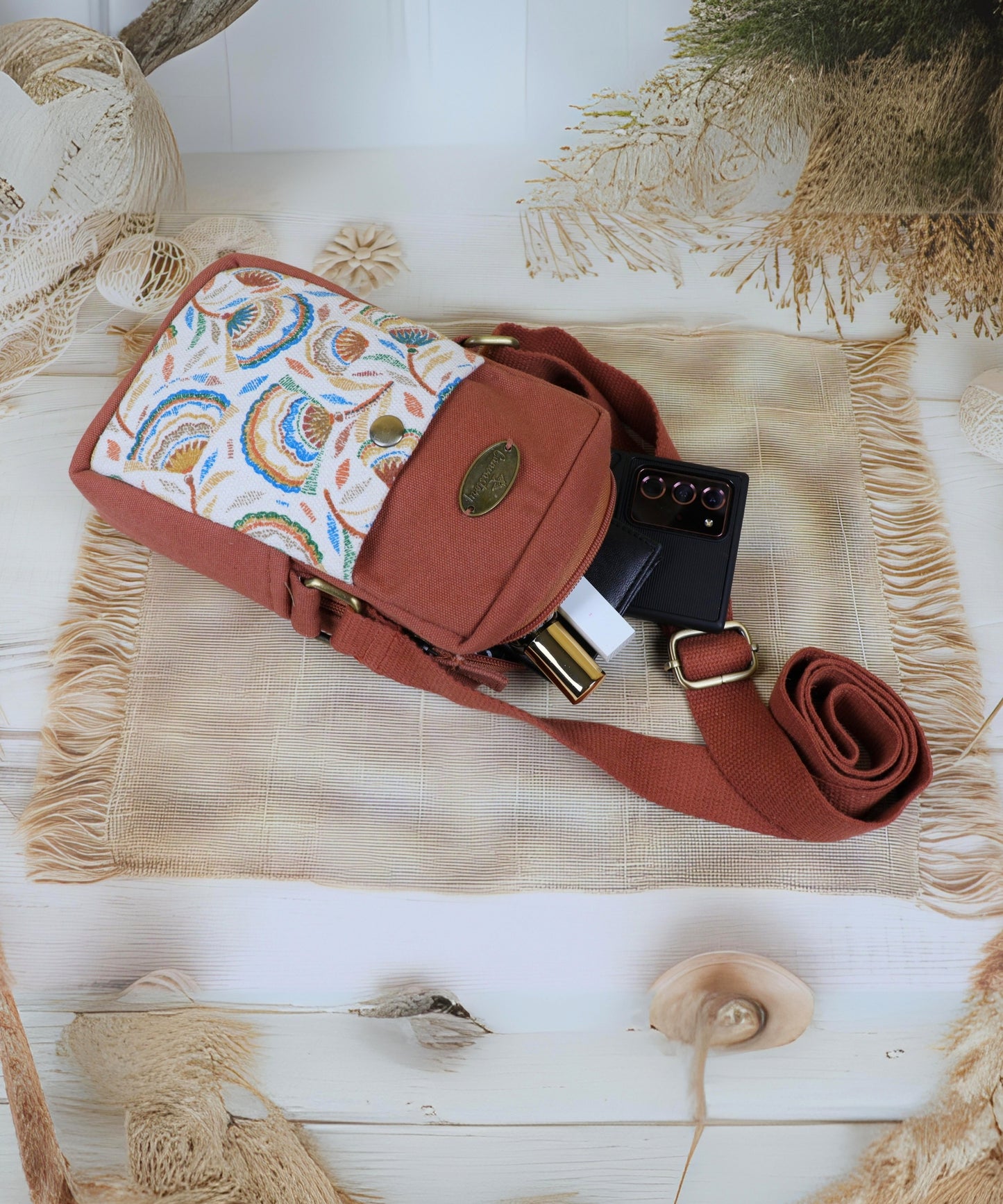 Canvastory Crossbody Mobile Phone Sling Bag for Women & Men| Utility Small Sling Bag for Women & girls| Phone Bag with Adjustable Strap | Mobile Pouch, Sling Bag for Women | Phone carrying sling