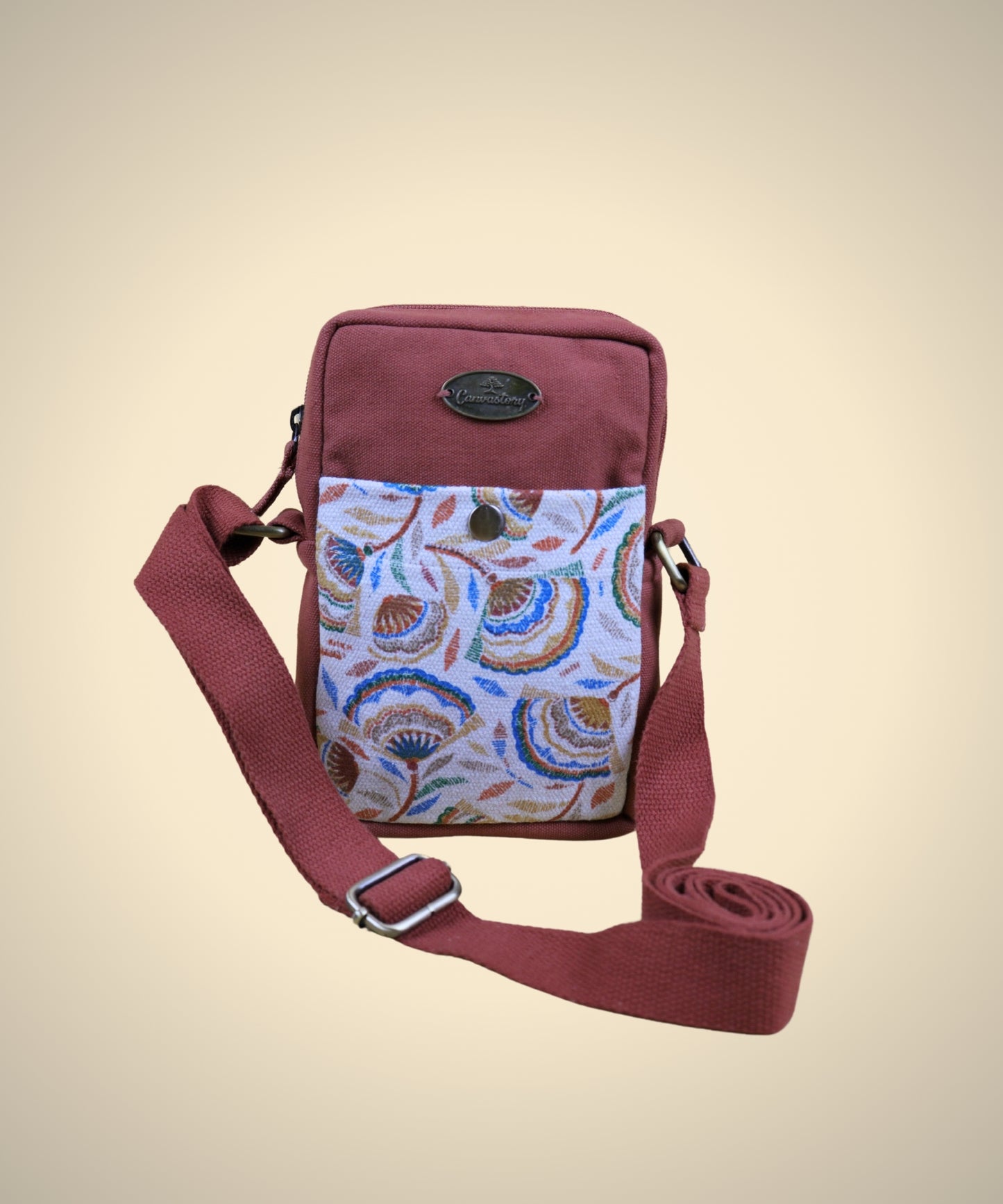 Canvastory Crossbody Mobile Phone Sling Bag for Women & Men| Utility Small Sling Bag for Women & girls| Phone Bag with Adjustable Strap | Mobile Pouch, Sling Bag for Women | Phone carrying sling