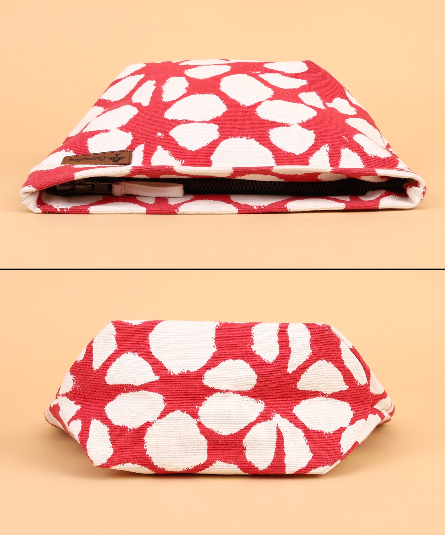 cosmetic travel pouch, Canvas cosmetic pouch, Boat-shaped pouches, Zippered cosmetic pouch, Eco-friendly cosmetic bag, Multi-use makeup bag