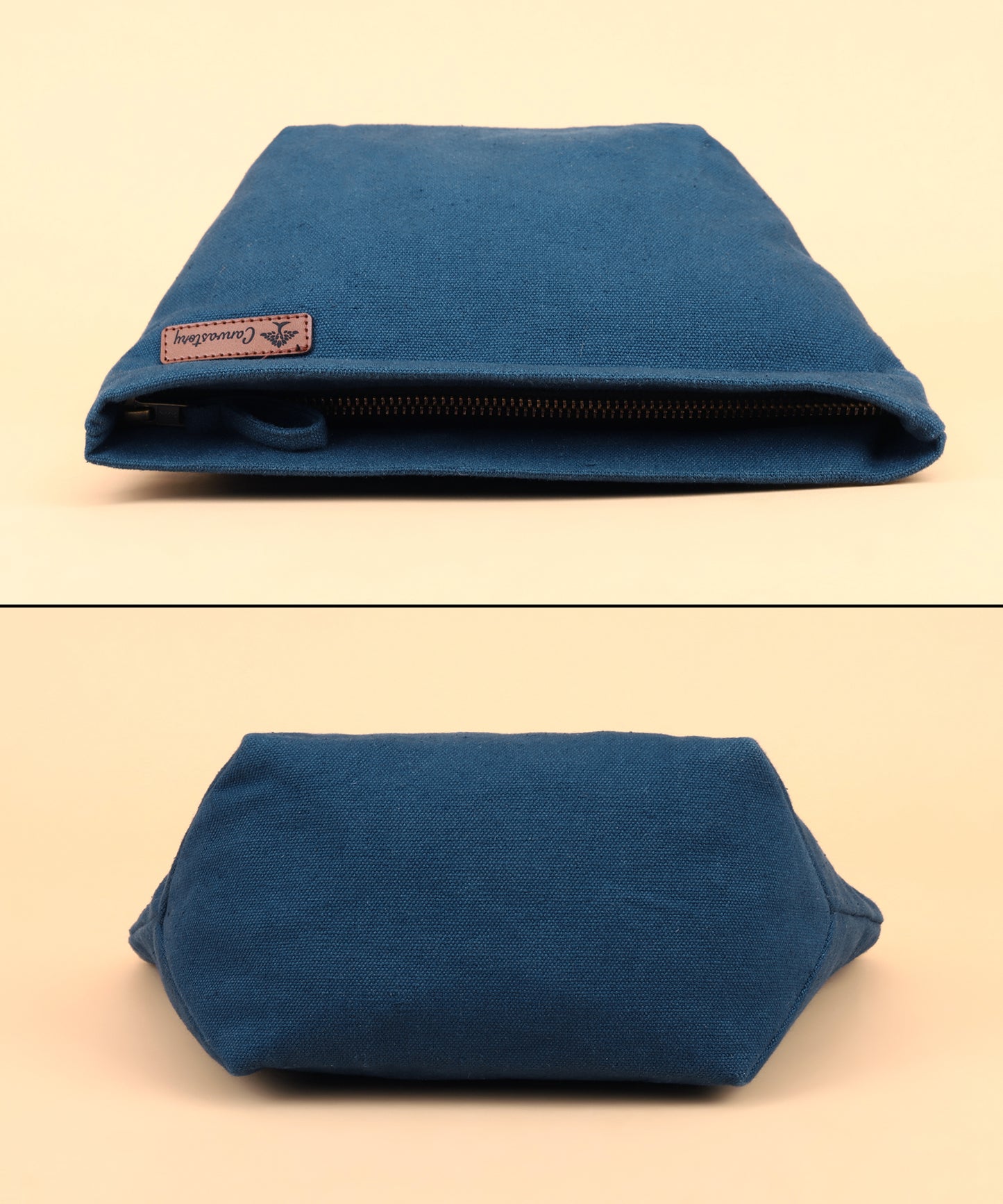 cosmetic kit, cosmetic pouch, cosmetic travel pouch, Canvas cosmetic pouch, Boat-shaped pouches, Zippered cosmetic pouch, Eco-friendly cosmetic bag, Multi-use makeup bag