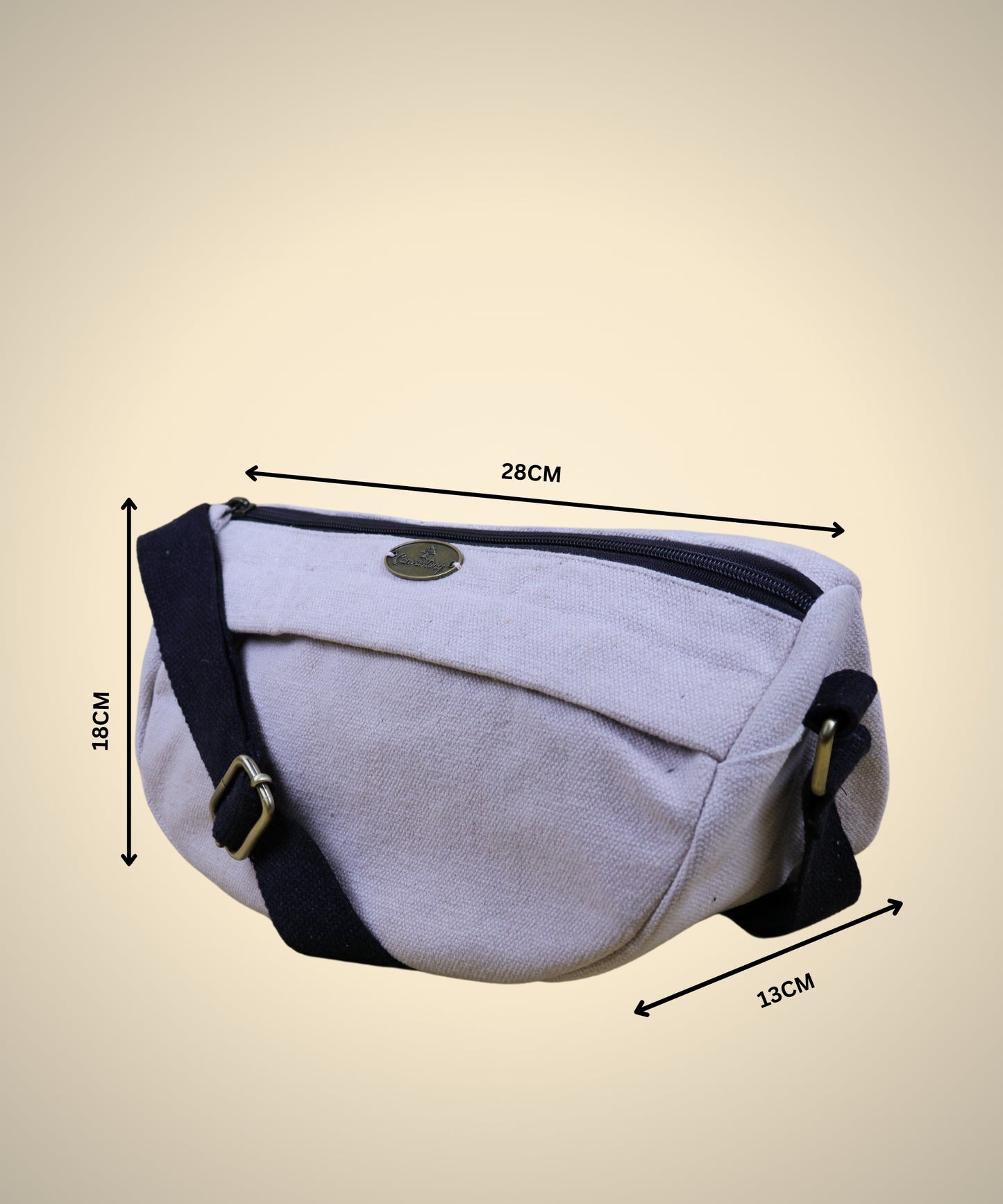 Crossbody Bag, Sling Bags for Men Women with Half Moon Shape, Side Bags for Women Stylish with Adjustable Cotton Strap, Crossbody sling bag for travel, Lightweight unisex sling bag