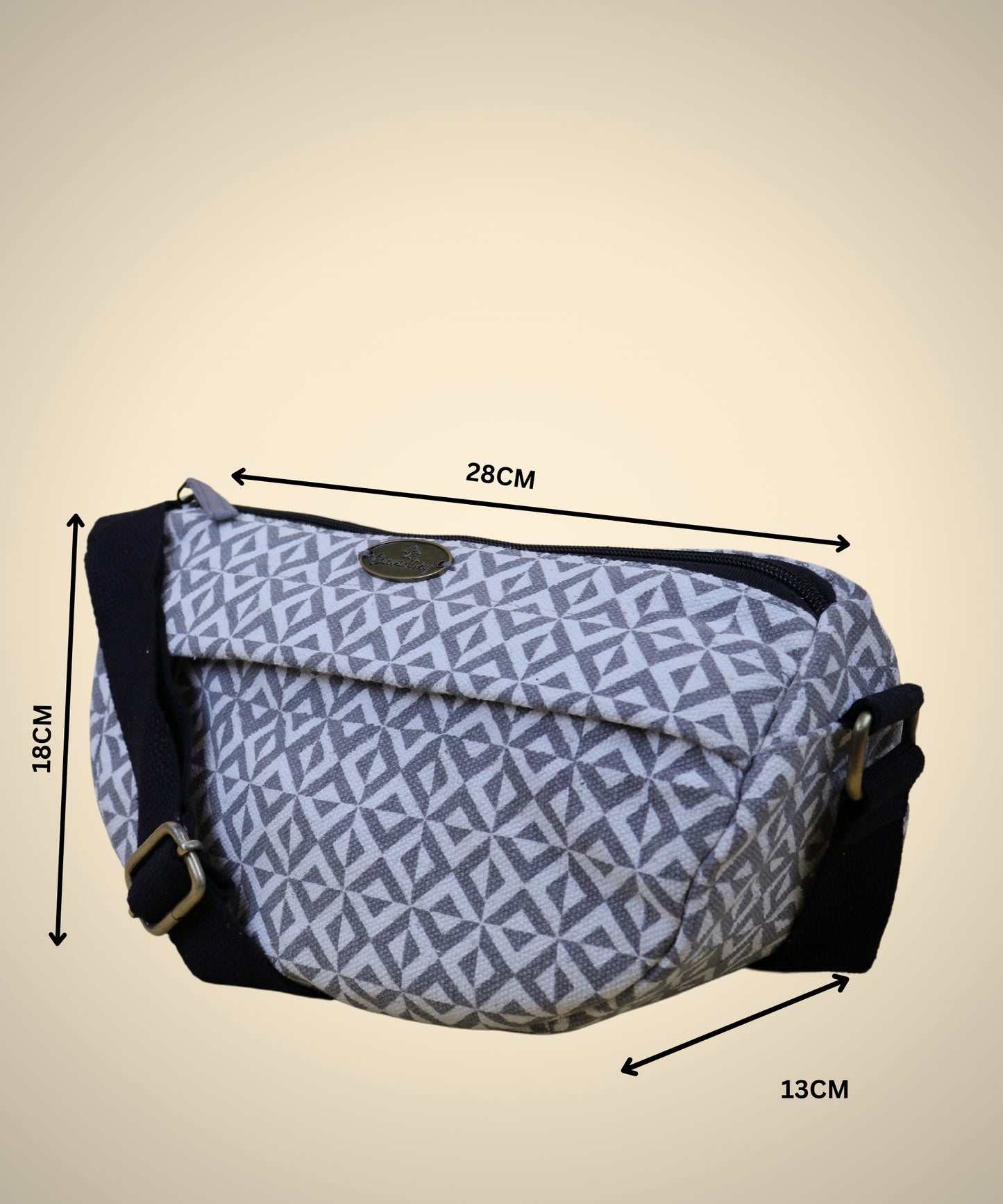 Crossbody Bag, Sling Bags for Men Women with Half Moon Shape, Side Bags for Women Stylish with Adjustable Cotton Strap, Crossbody sling bag for travel, Lightweight unisex sling bag